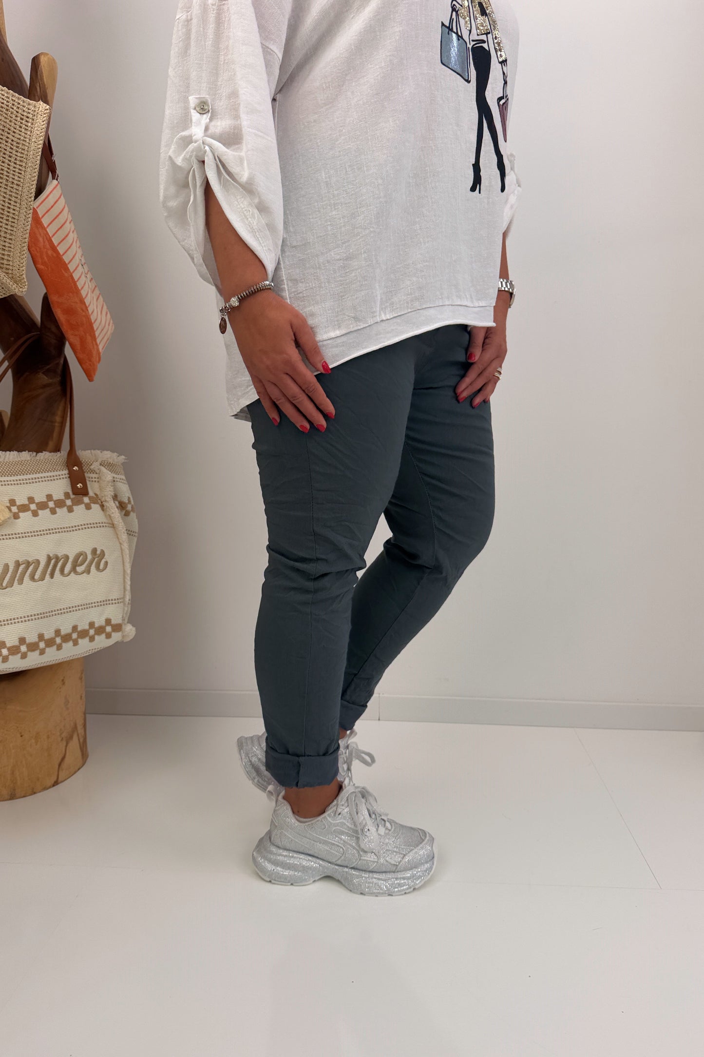 Stylische Joggpant in modernem Grey (42-46)