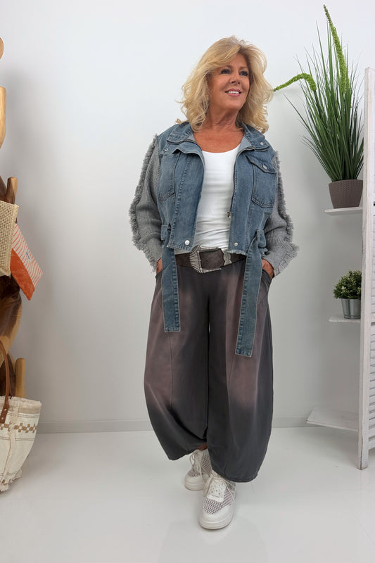 Lässige Jeansjacke in Grey Blue (38-44)
