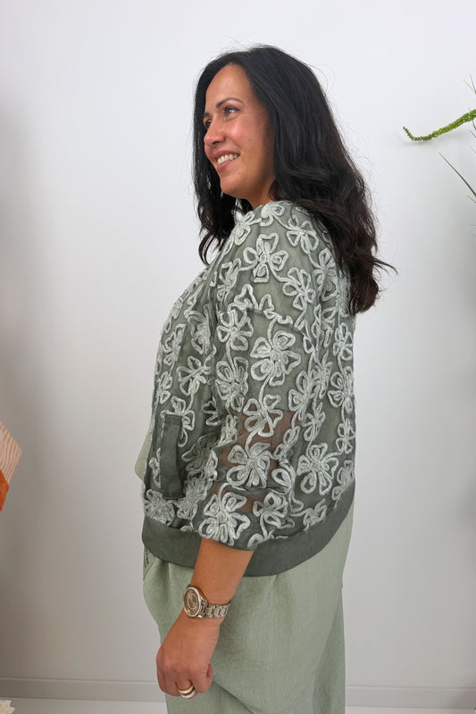 Moderner Blouson in Khaki (38-44)