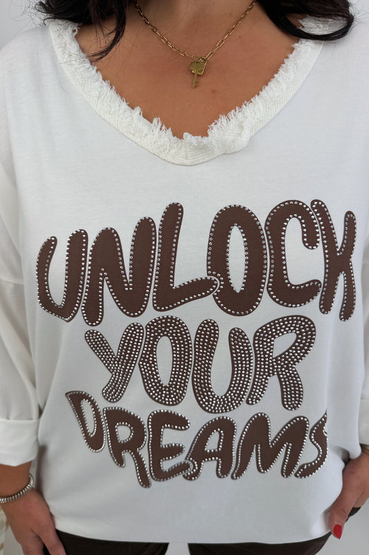 Modernes Shirt in Off-White (40-46)