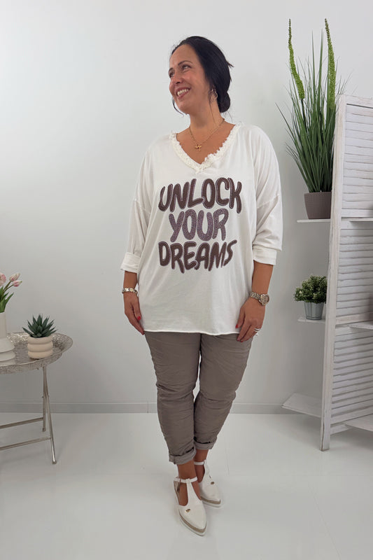 Lässige Jogpant in Taupe (42-46)