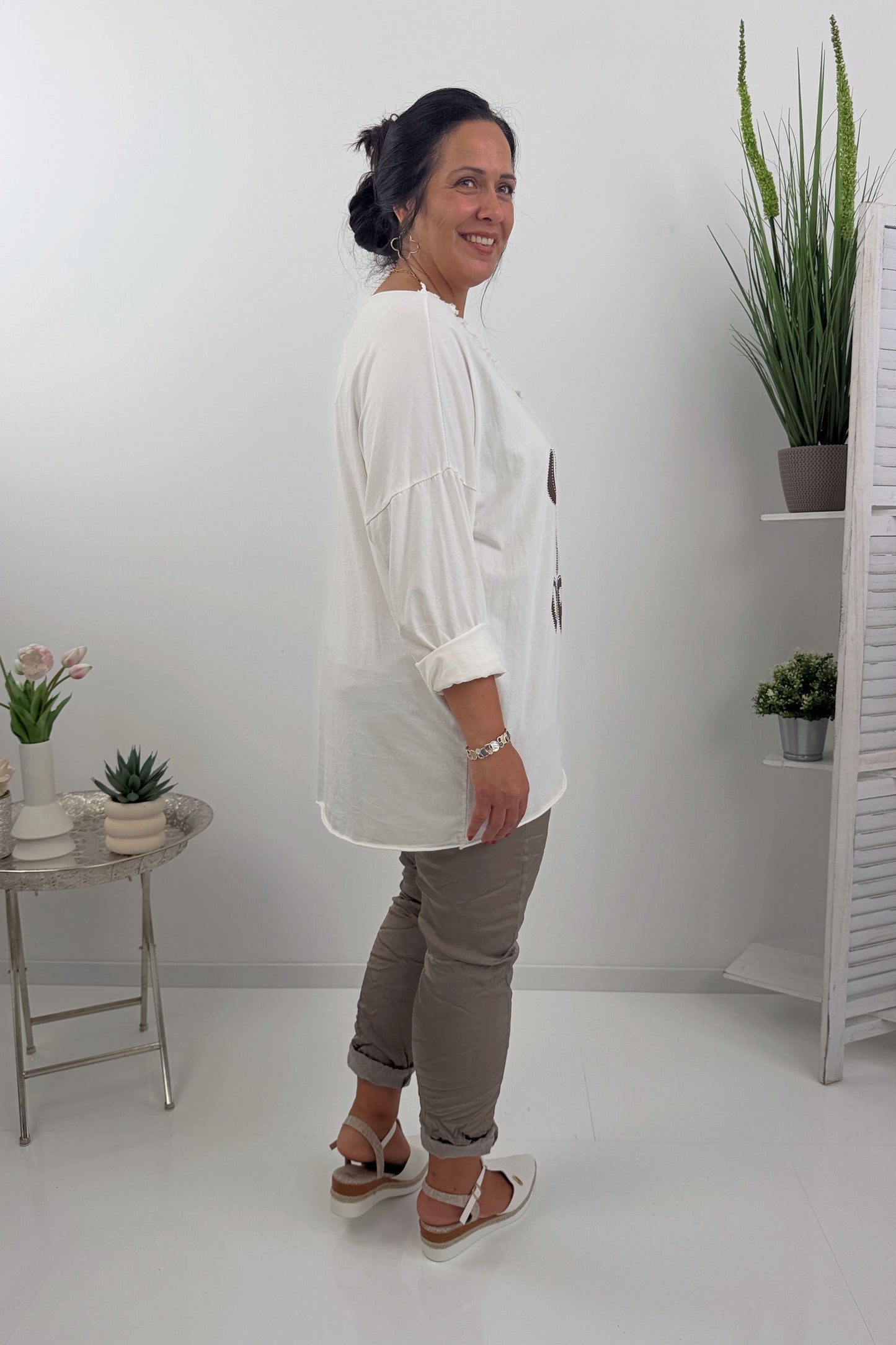 Lässige Jogpant in Taupe (42-46)