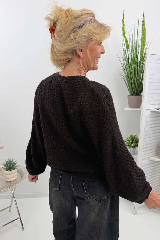 Schöner Pullover in Schokofarben 38-44)