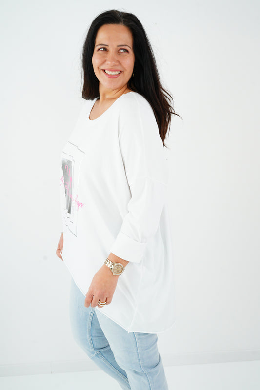 Shirt in Weiß (42-46+)