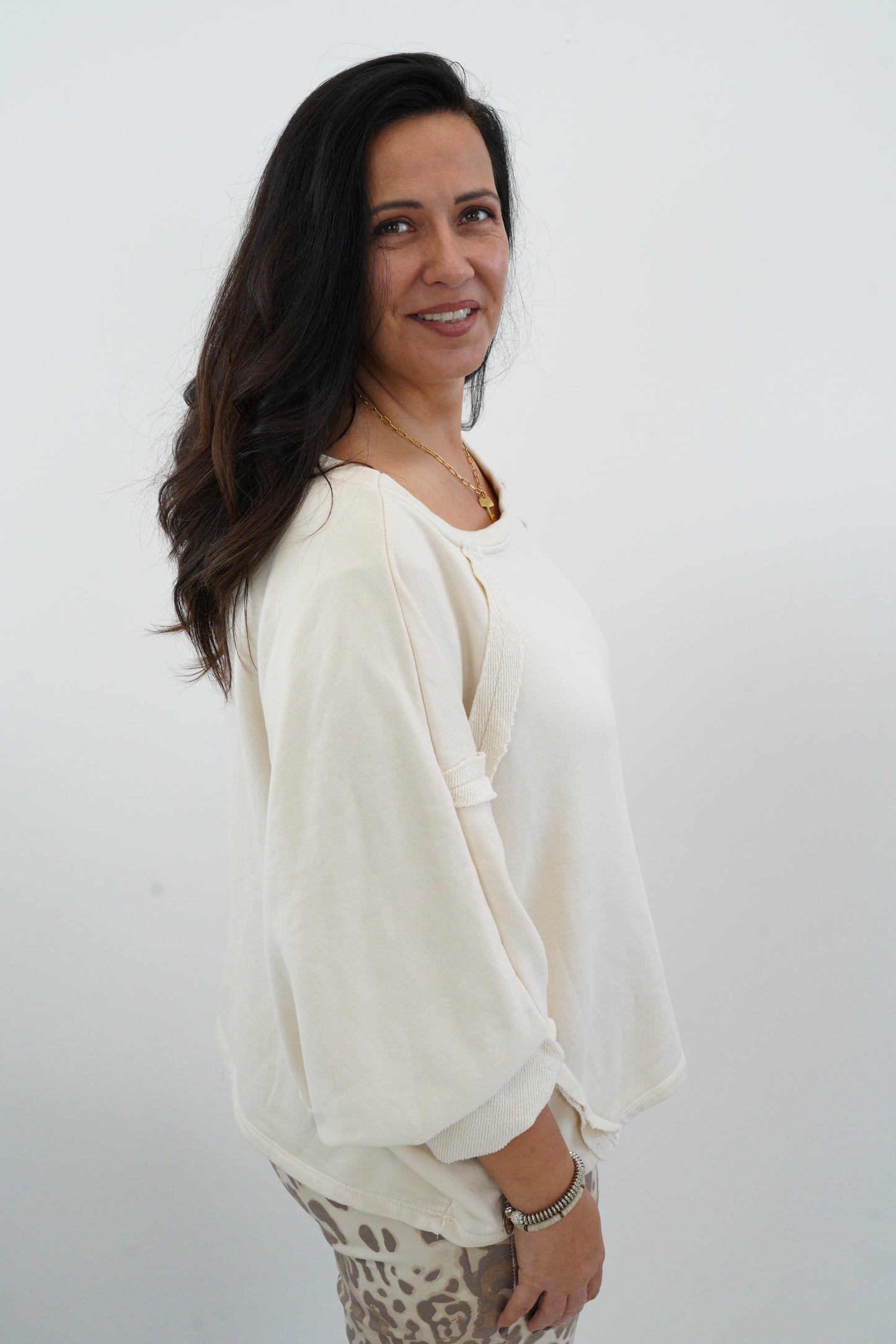 Sweatshirt in Vanille (40-46)