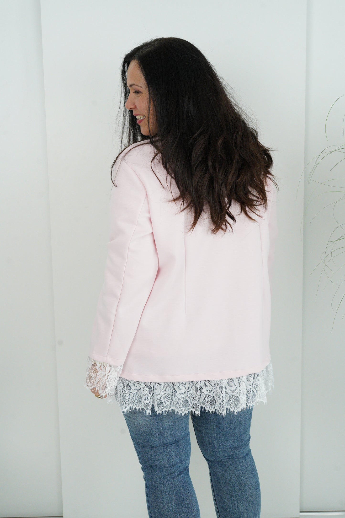 Blazer in Rose-Weiß (42-44+)