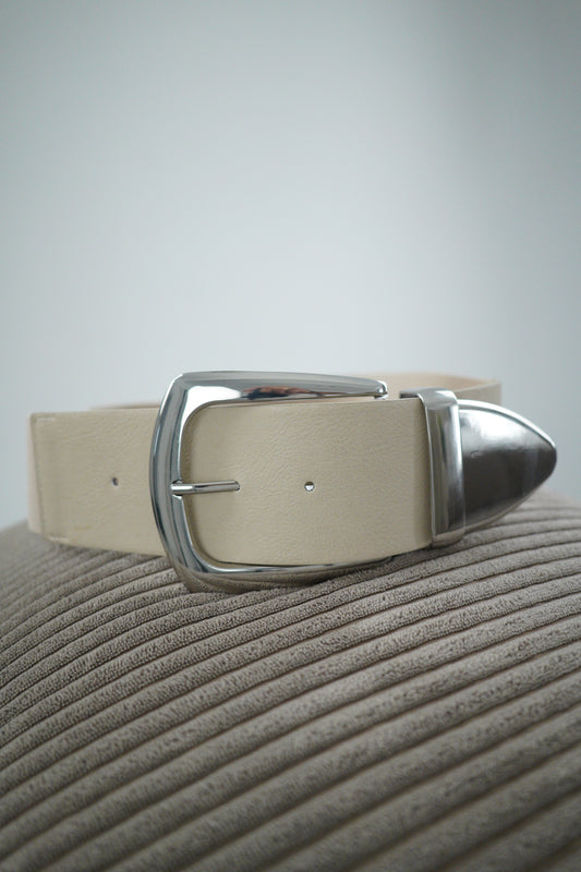 Gürtel in Beige-Silber (80cm, 85cm)