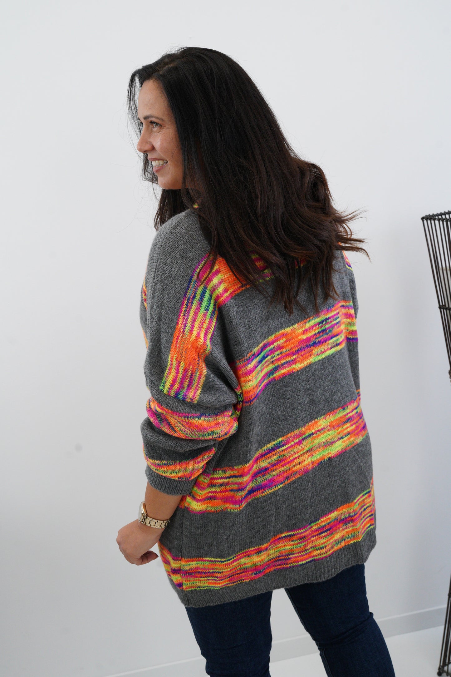 Pullover in Grau-Bunt (42-46)