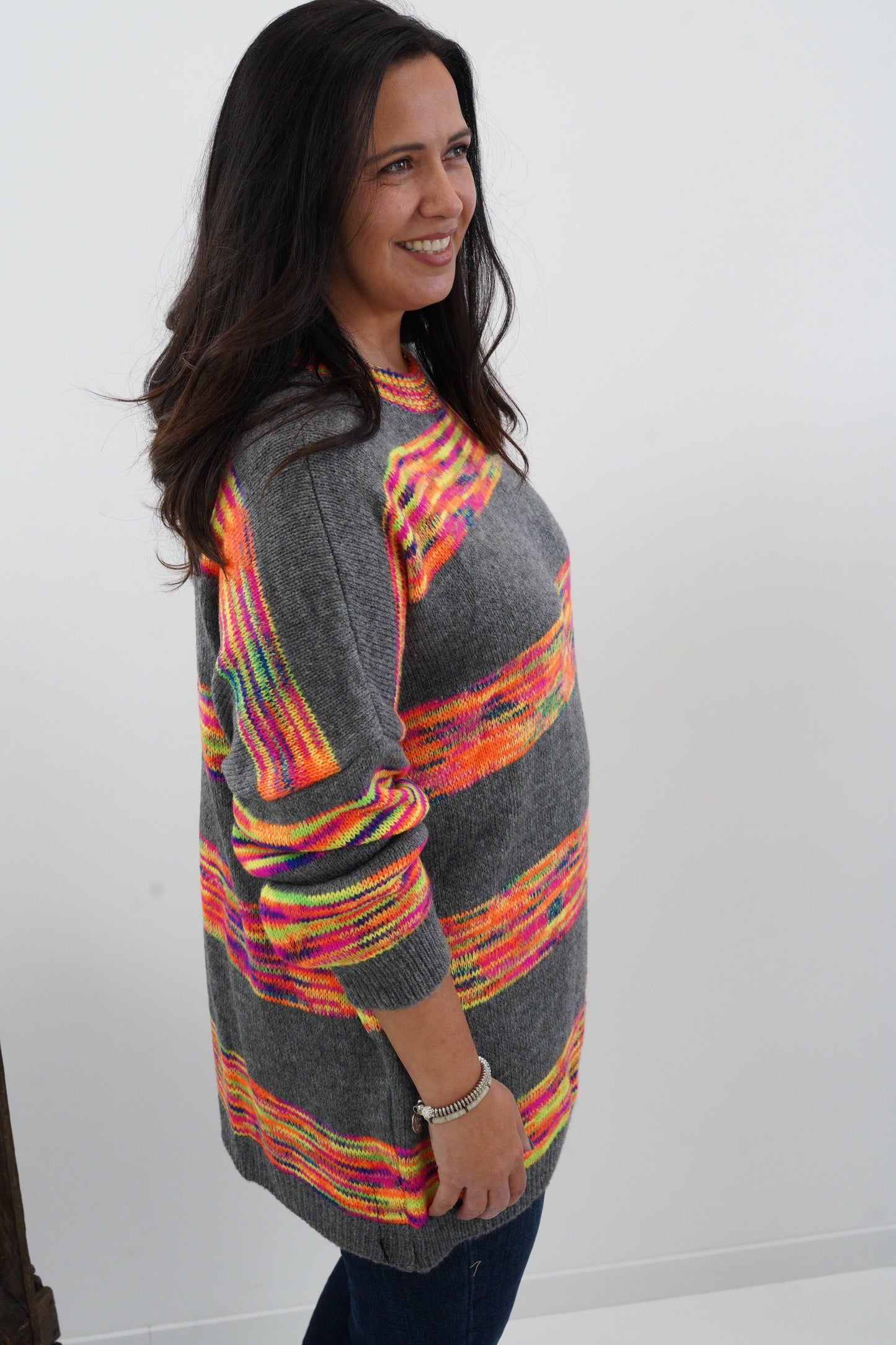 Pullover in Grau-Bunt (42-46)