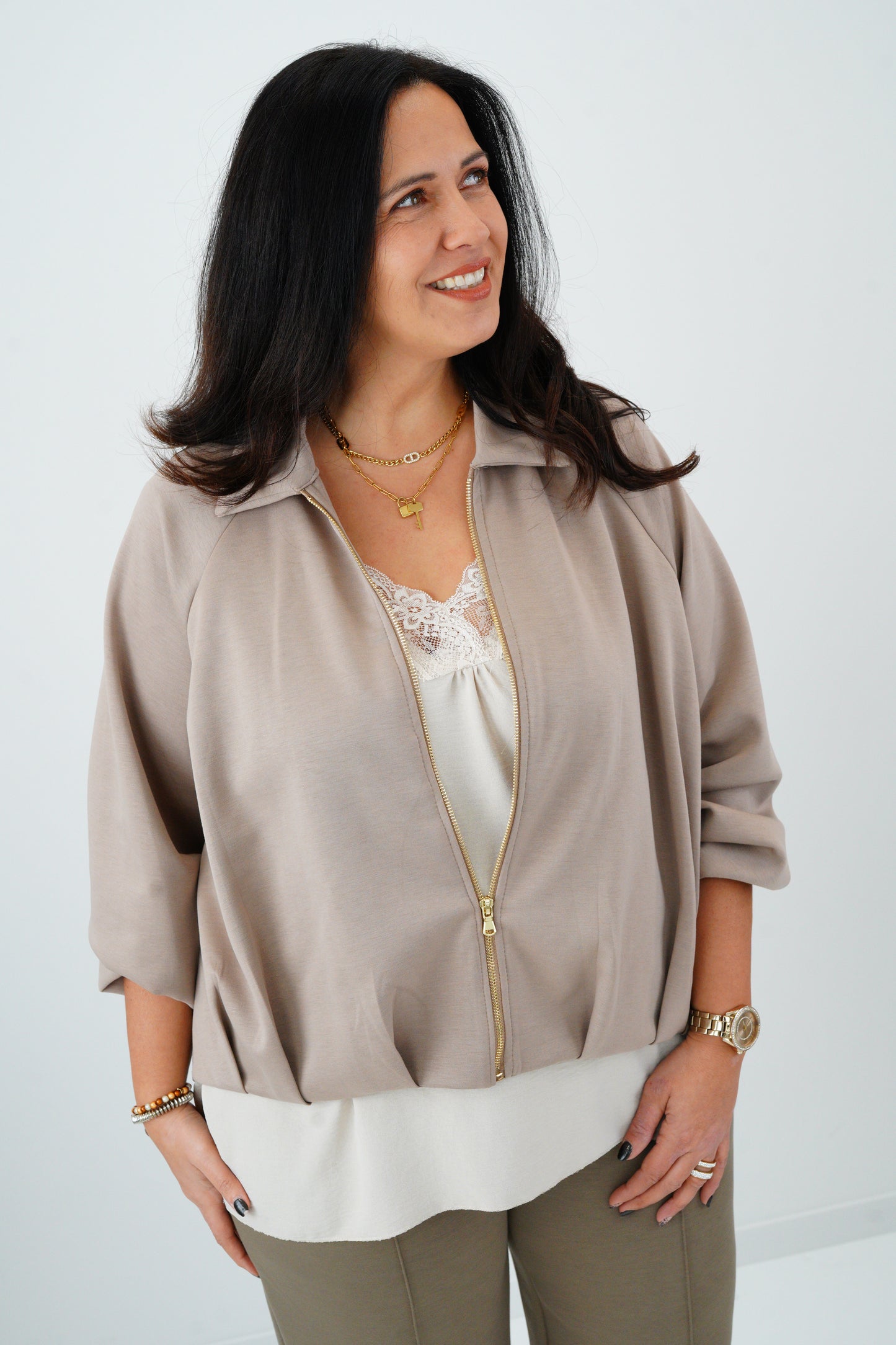 Blouson in Taupe (40-44+)