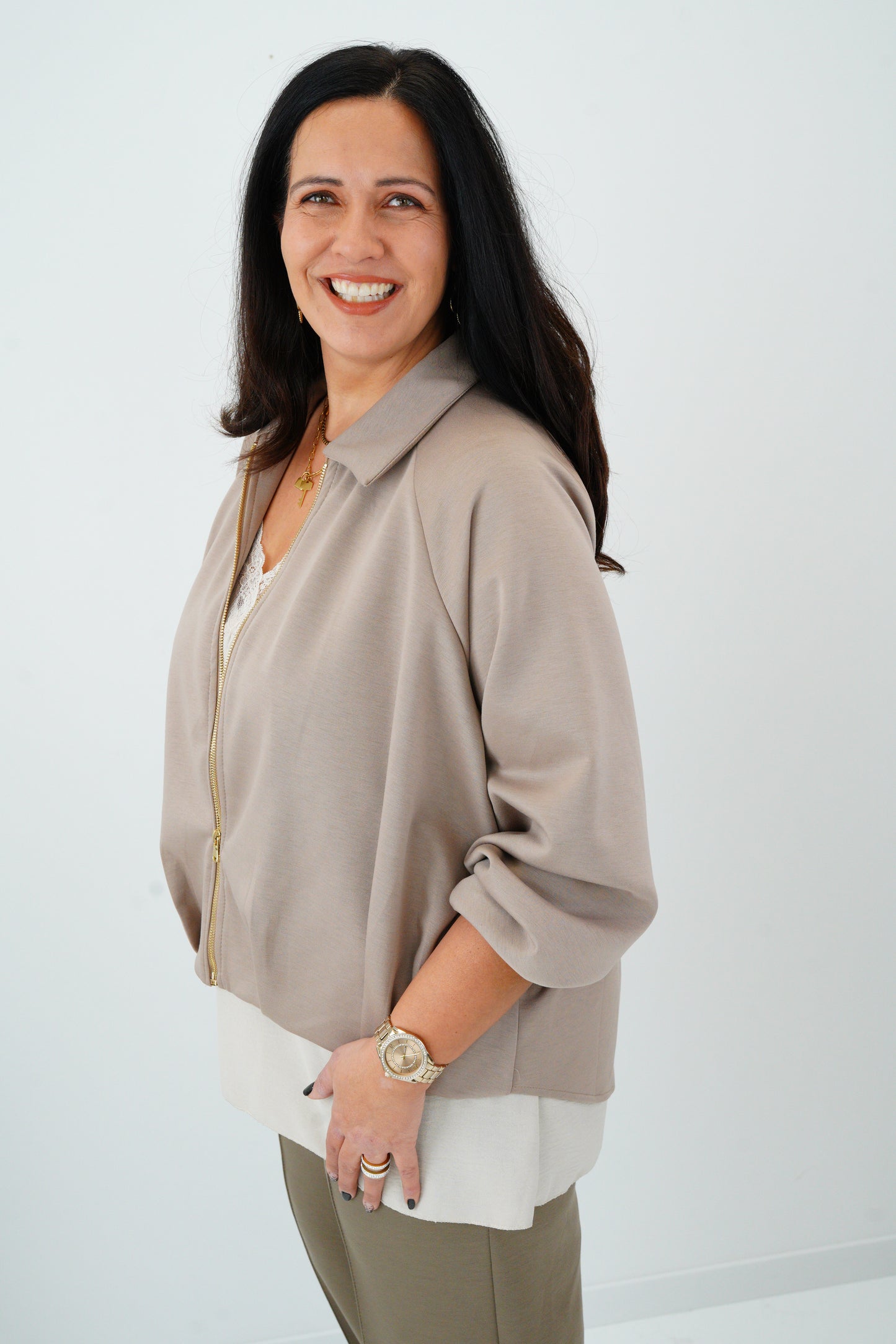 Blouson in Taupe (40-44+)