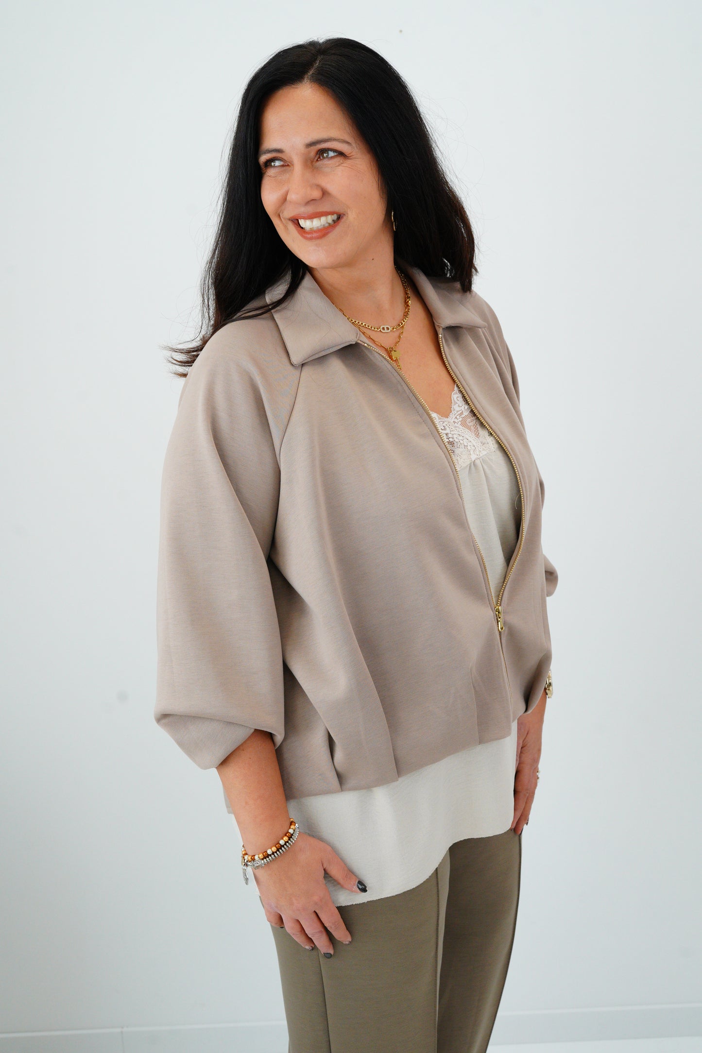 Blouson in Taupe (40-44+)