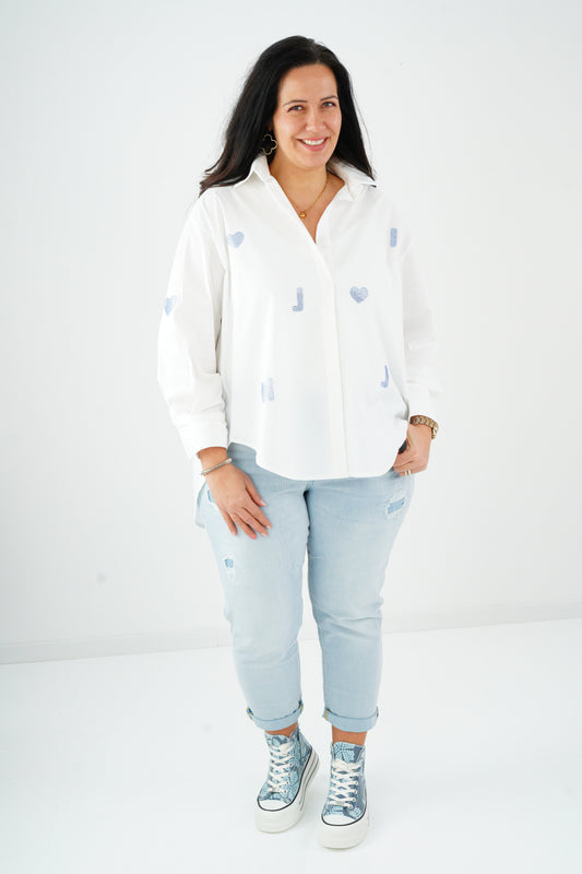 Bluse in Weiß (40-44)