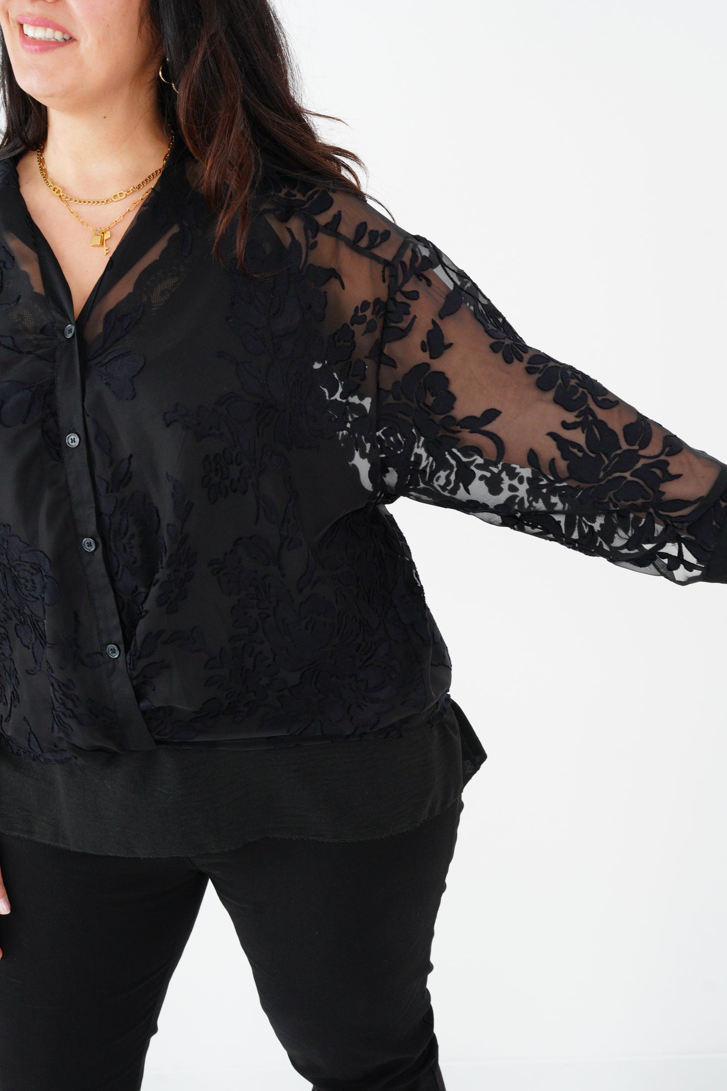 Bluse in Schwarz (40-44)