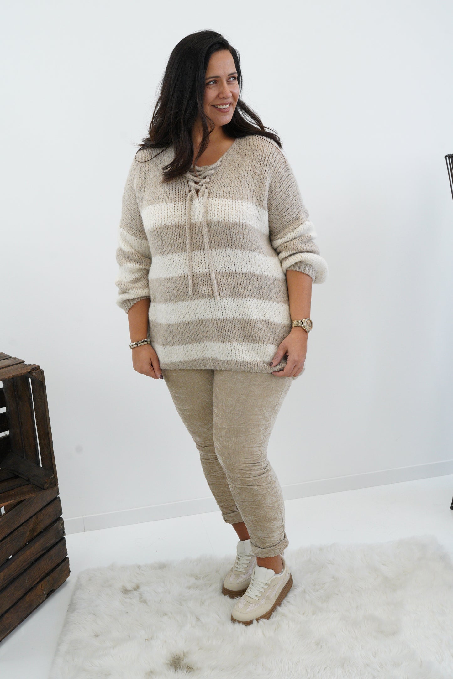 Pullover in Beige-Ecru (42-46)