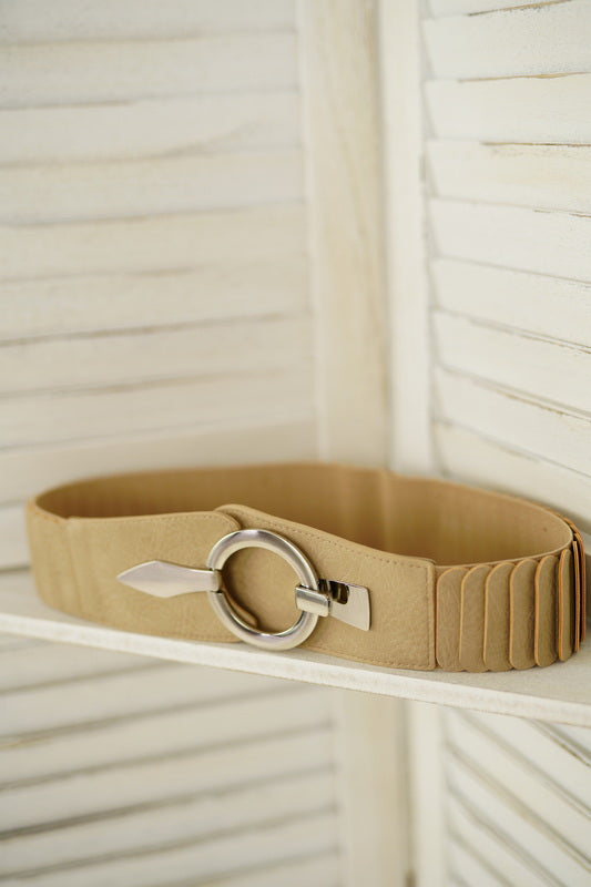 Stretch-Gürtel in Taupe (75cm)