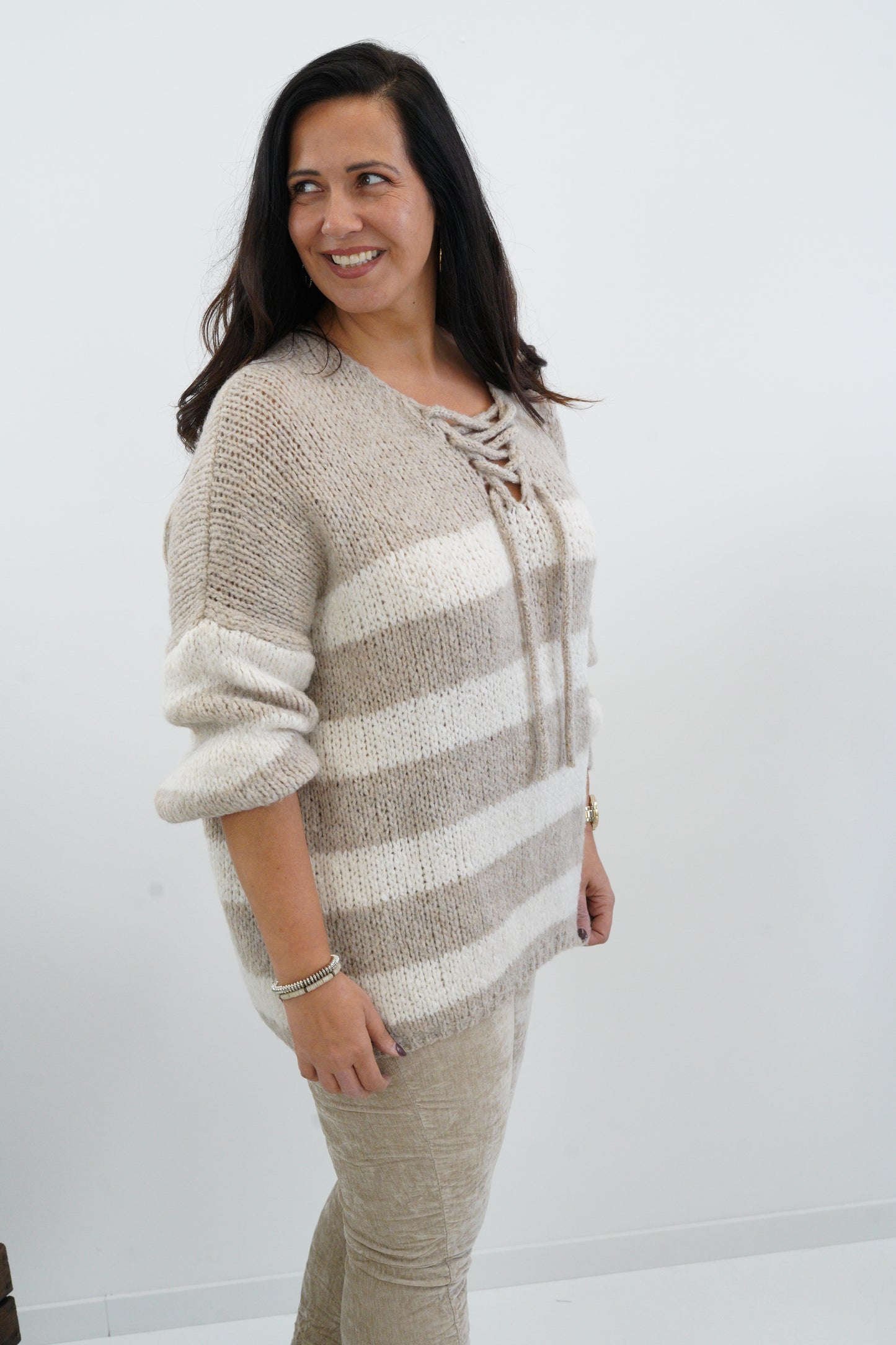 Pullover in Beige-Ecru (42-46)