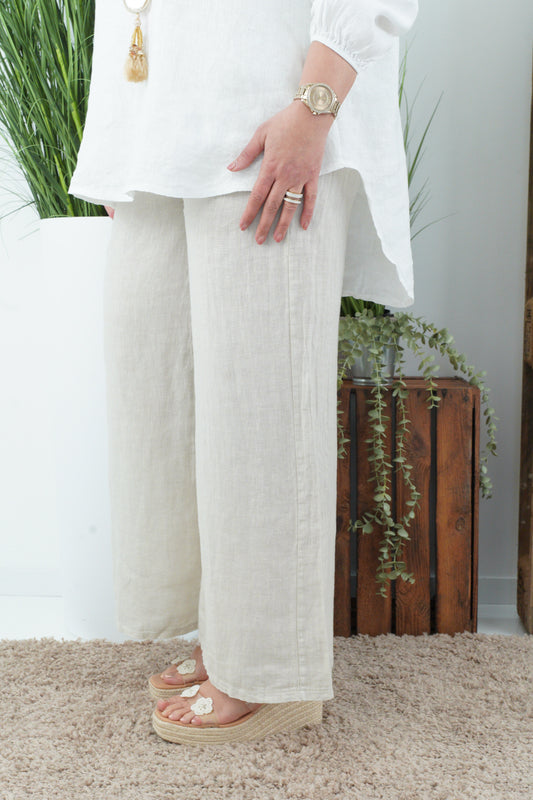 Leinenhose in Beige (40-44)