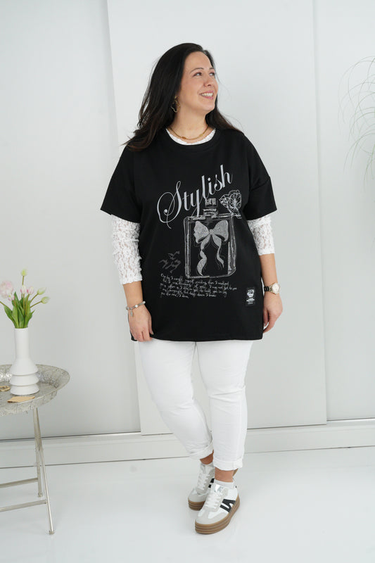 Sweatshirt in Schwarz (42-46)