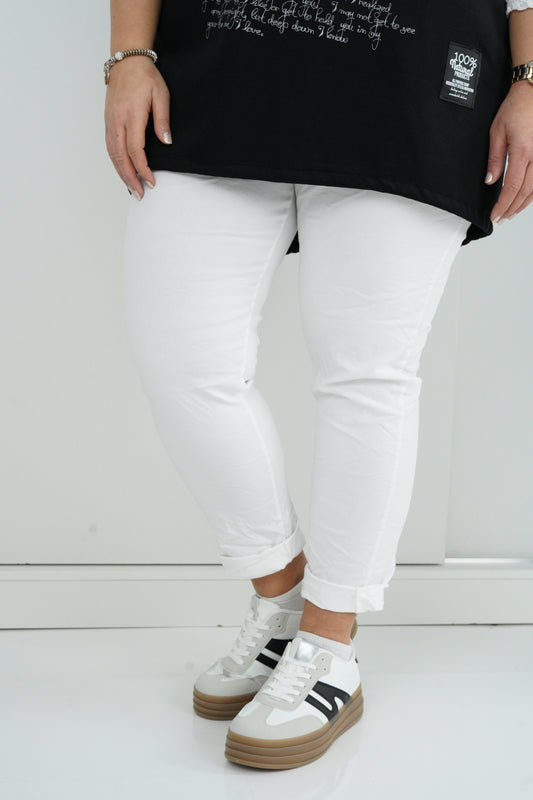 Joggpant in Weiß (42-46+)