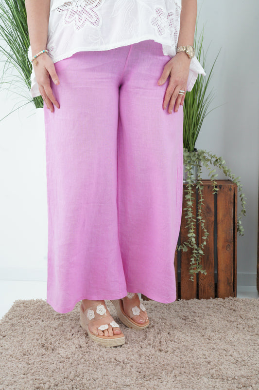 Leinenhose in Candyrosa (40-44)
