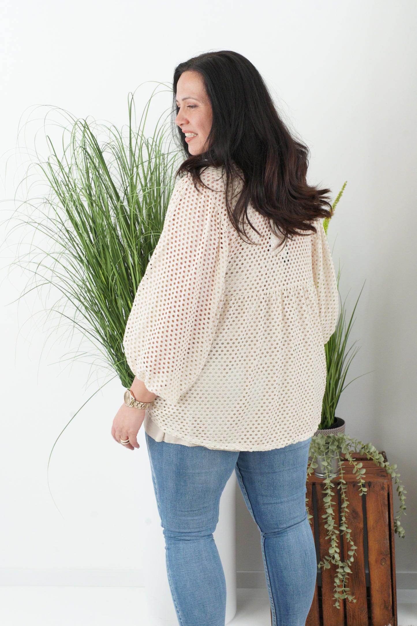 Loch Bluse in Beige (38-44)