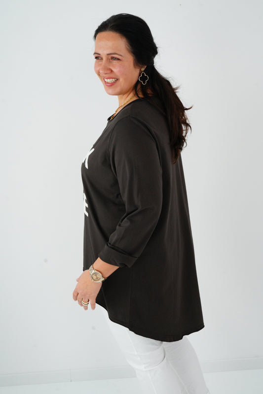 Shirt in Schoko (40-44+)