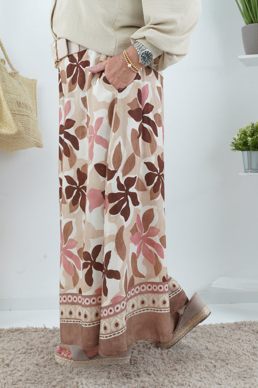 Hose in Schoko-Camel (38-42)