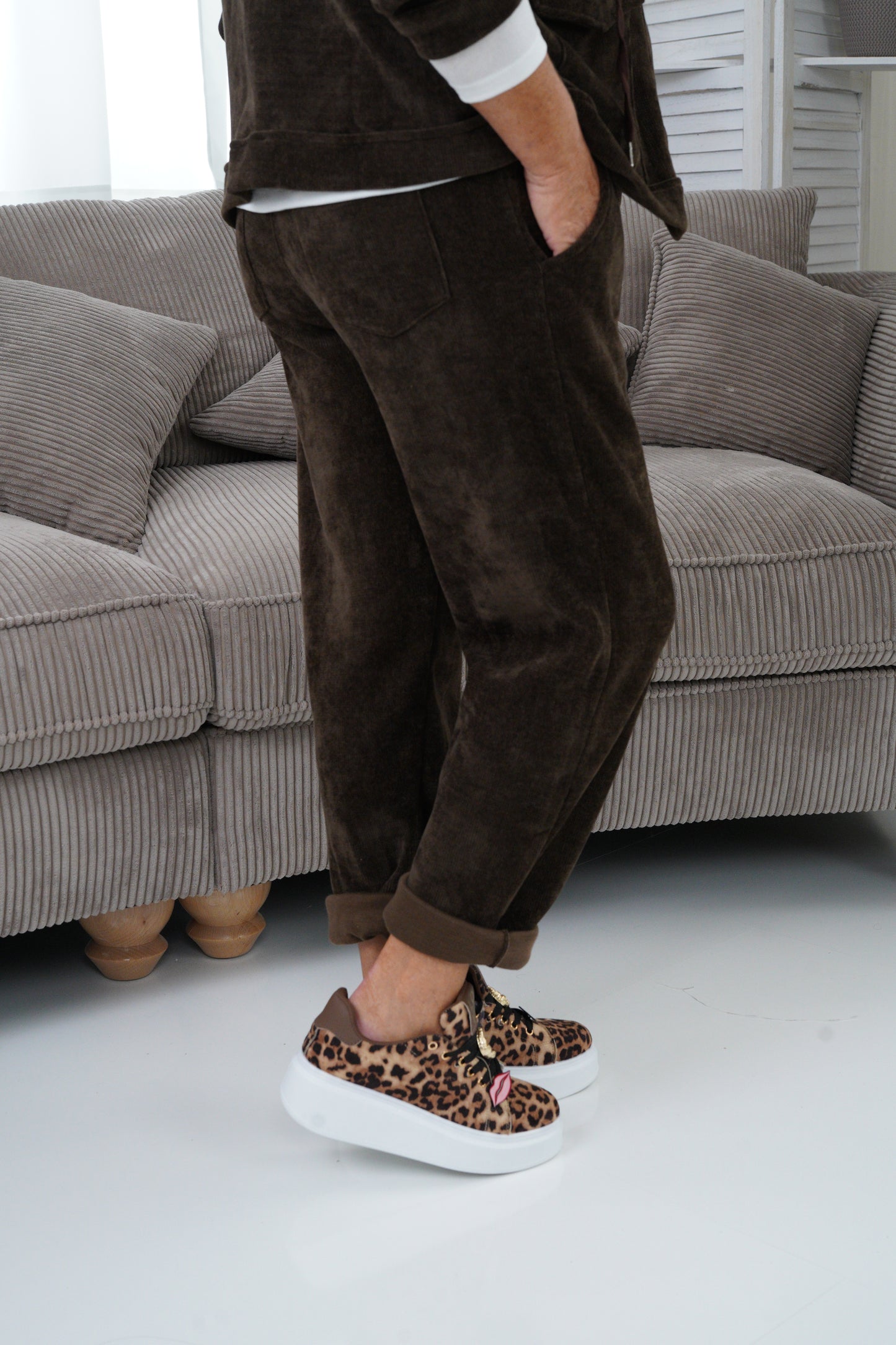 Joggpant in Schoko (38-42)