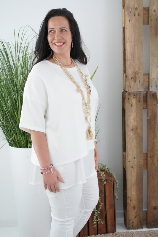 Shirt in Weiß (40-44)