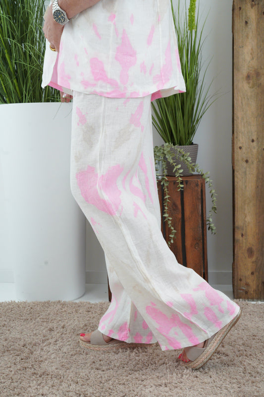 Hose in Off-White mit Neon (38-42)