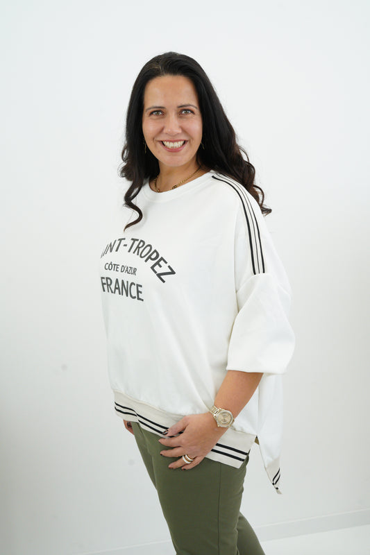 Sweatshirt in Off-White (42-46+)