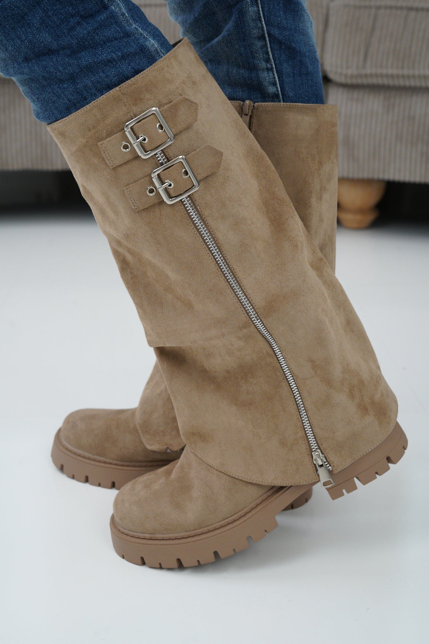 Stiefel in Beige (36-40)