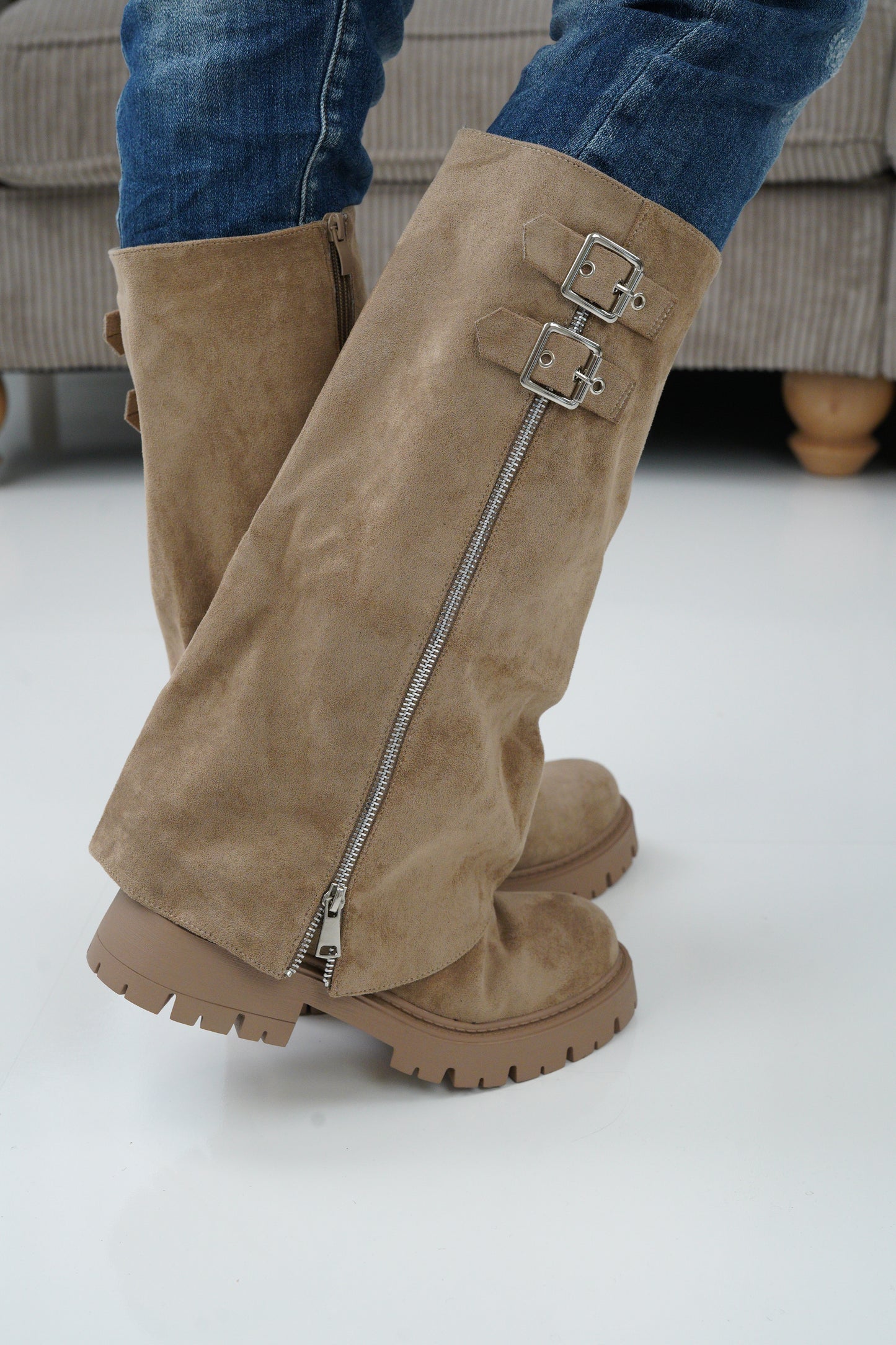 Stiefel in Beige (36-40)