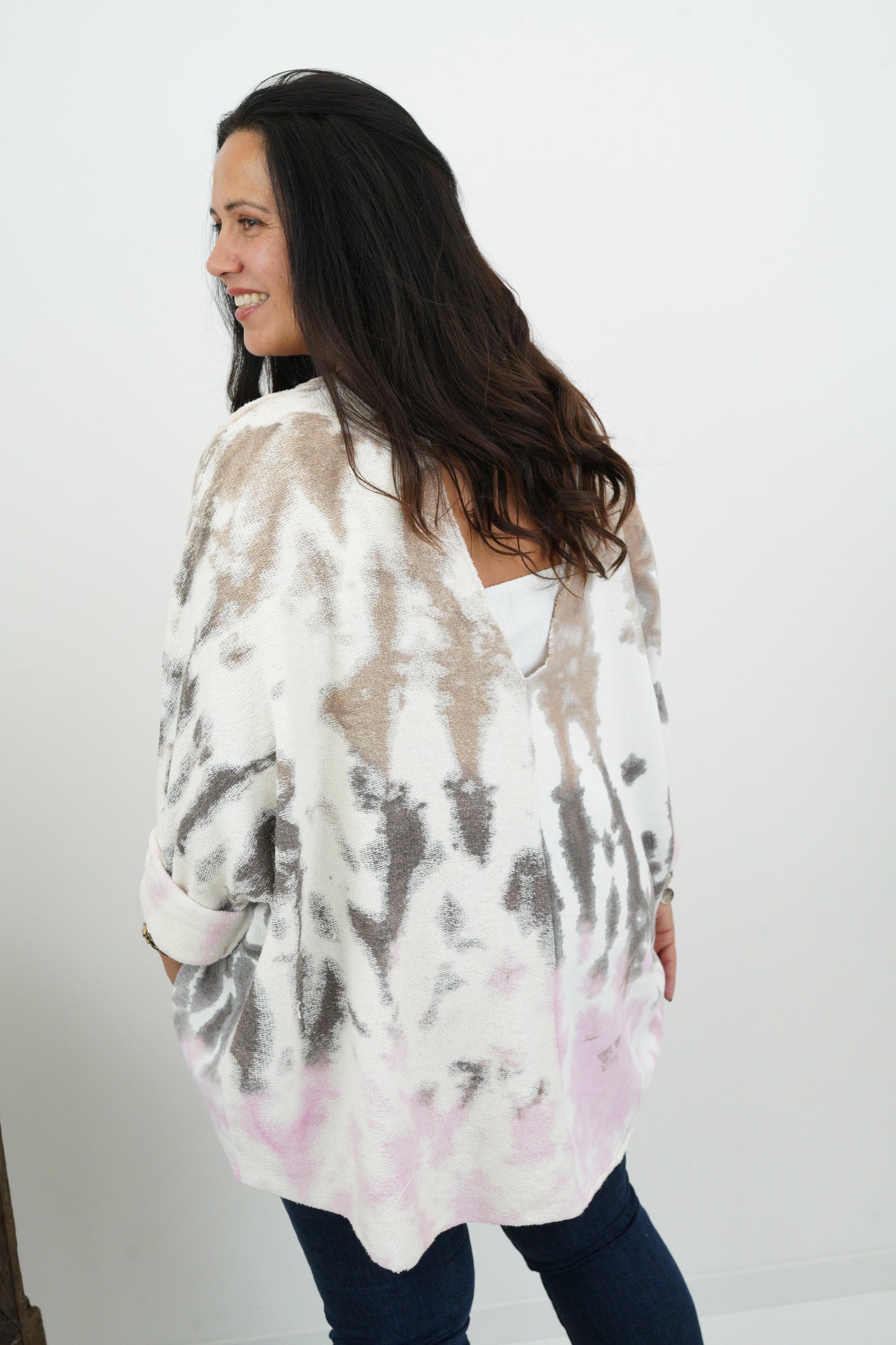 Sweatshirt in Batik-Bunt (42-48)