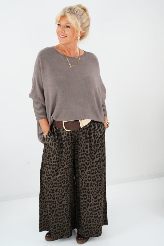 Pullover in Taupe (42-48-Oversize)