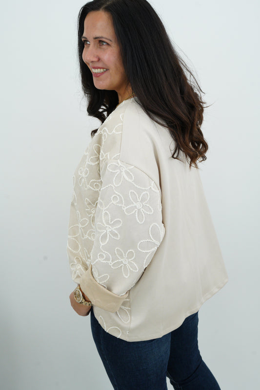 Sweatshirt in Beige (42-46)