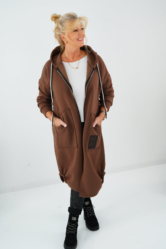 Sweat Mantel in Schoko (40-44)