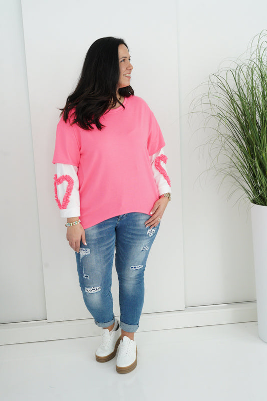Sweatshirt in Neonpink (42-44+)