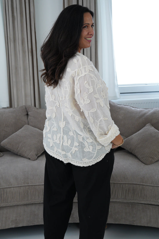 Bluse in Creme (38-42+)