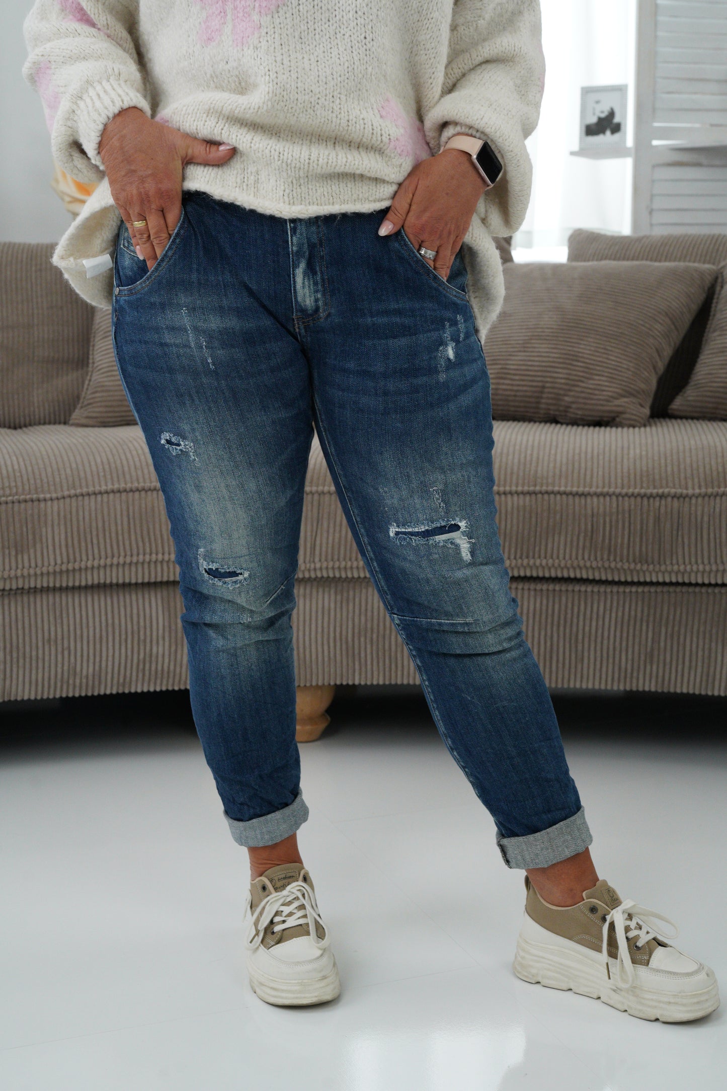 Jeans in Blue-Stone-Wash (S,M,L,XL)