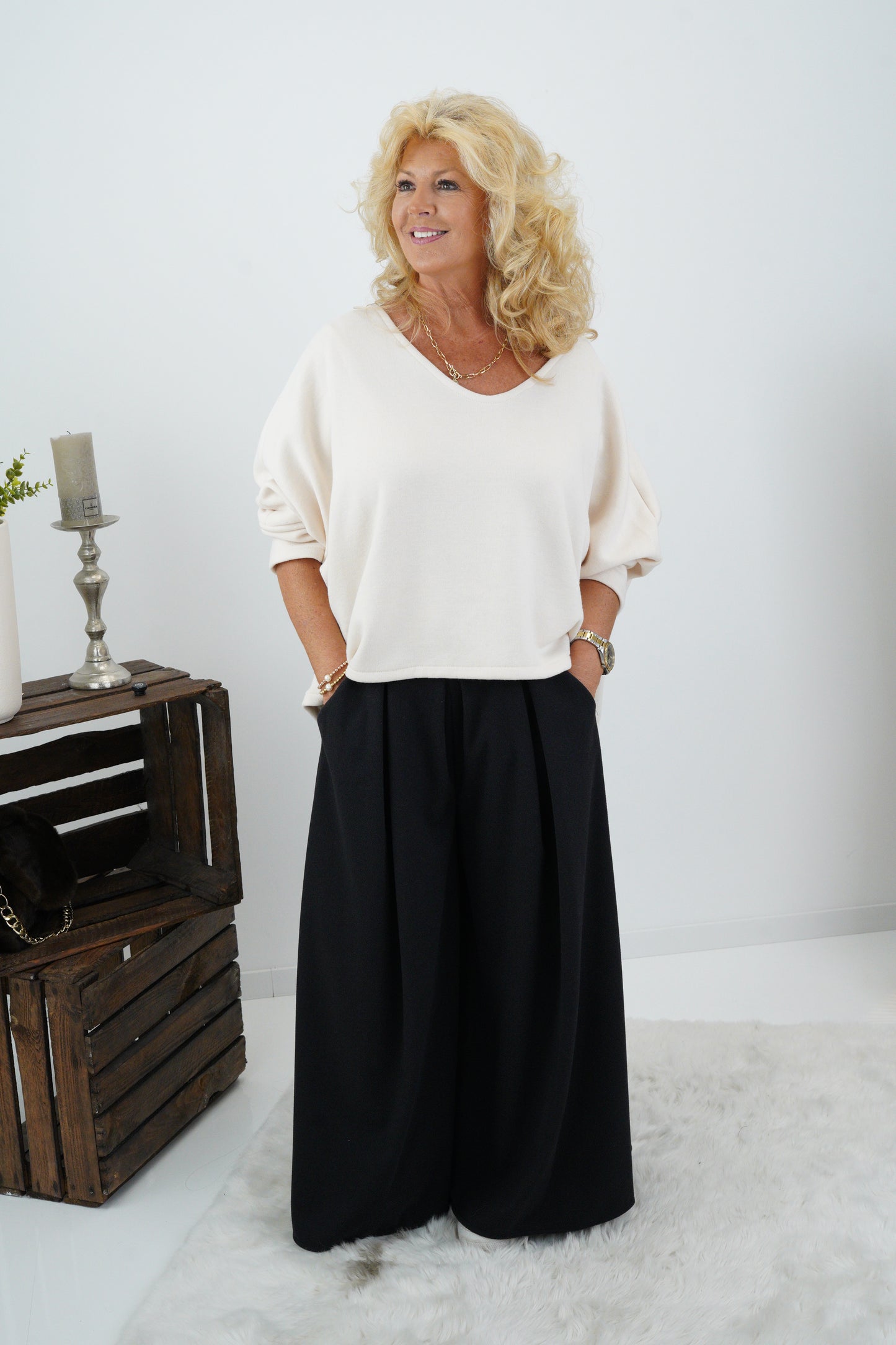 Sweatshirt in Butter (40-46+)