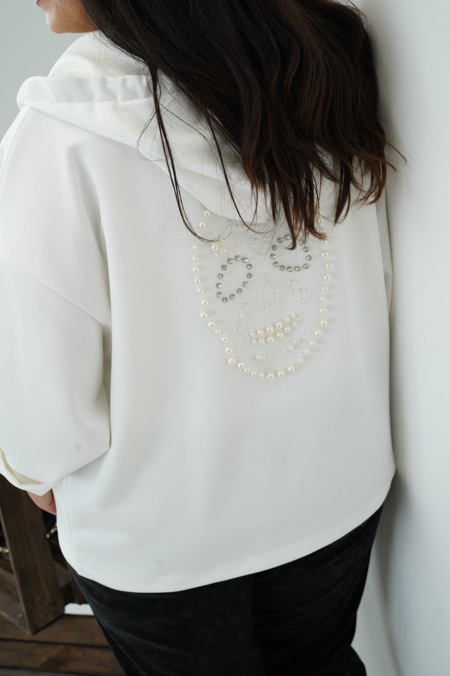 Sweatjacke in Off-White (40-44)