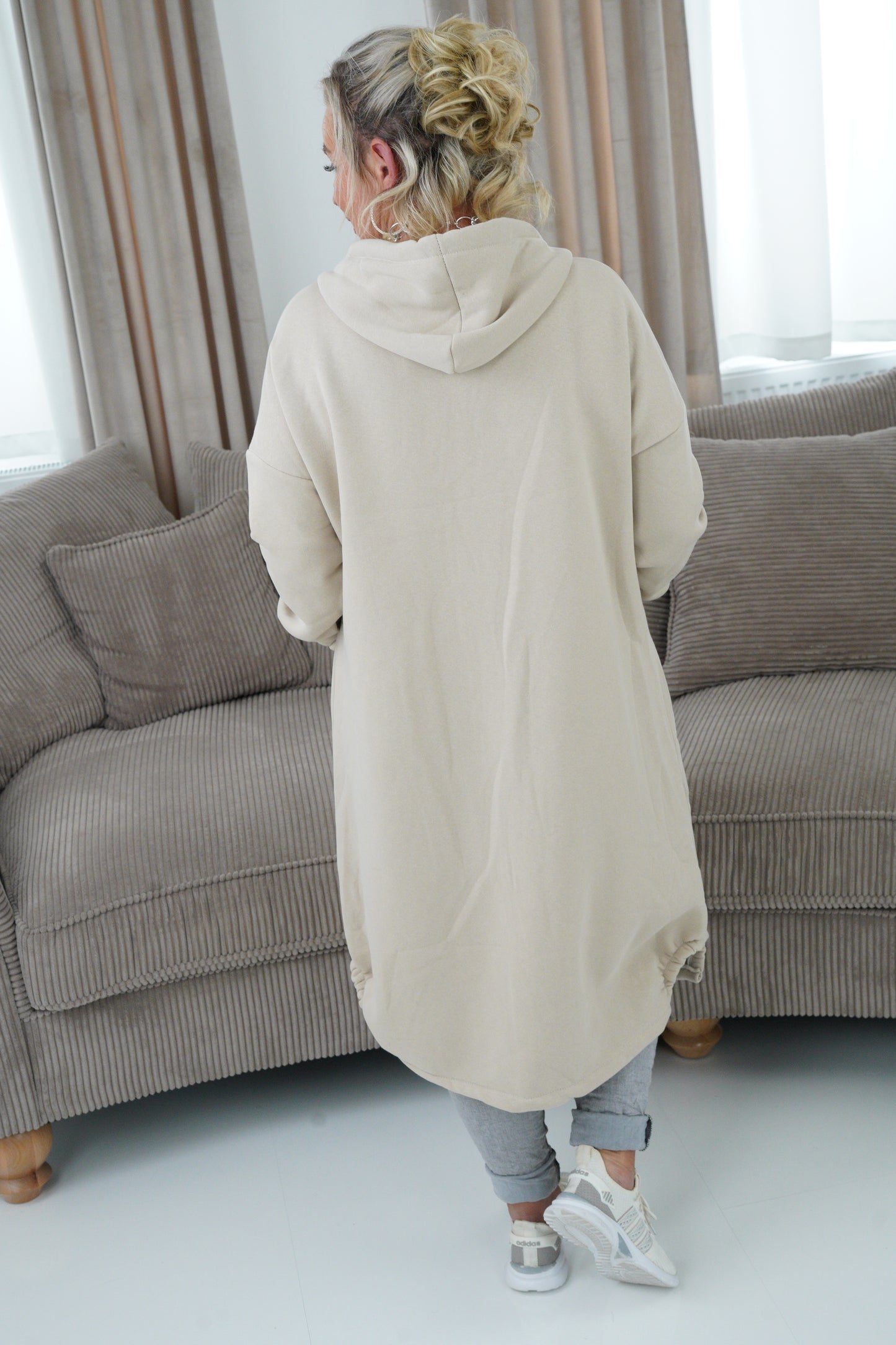 Sweat-Mantel in Beige (38-44)