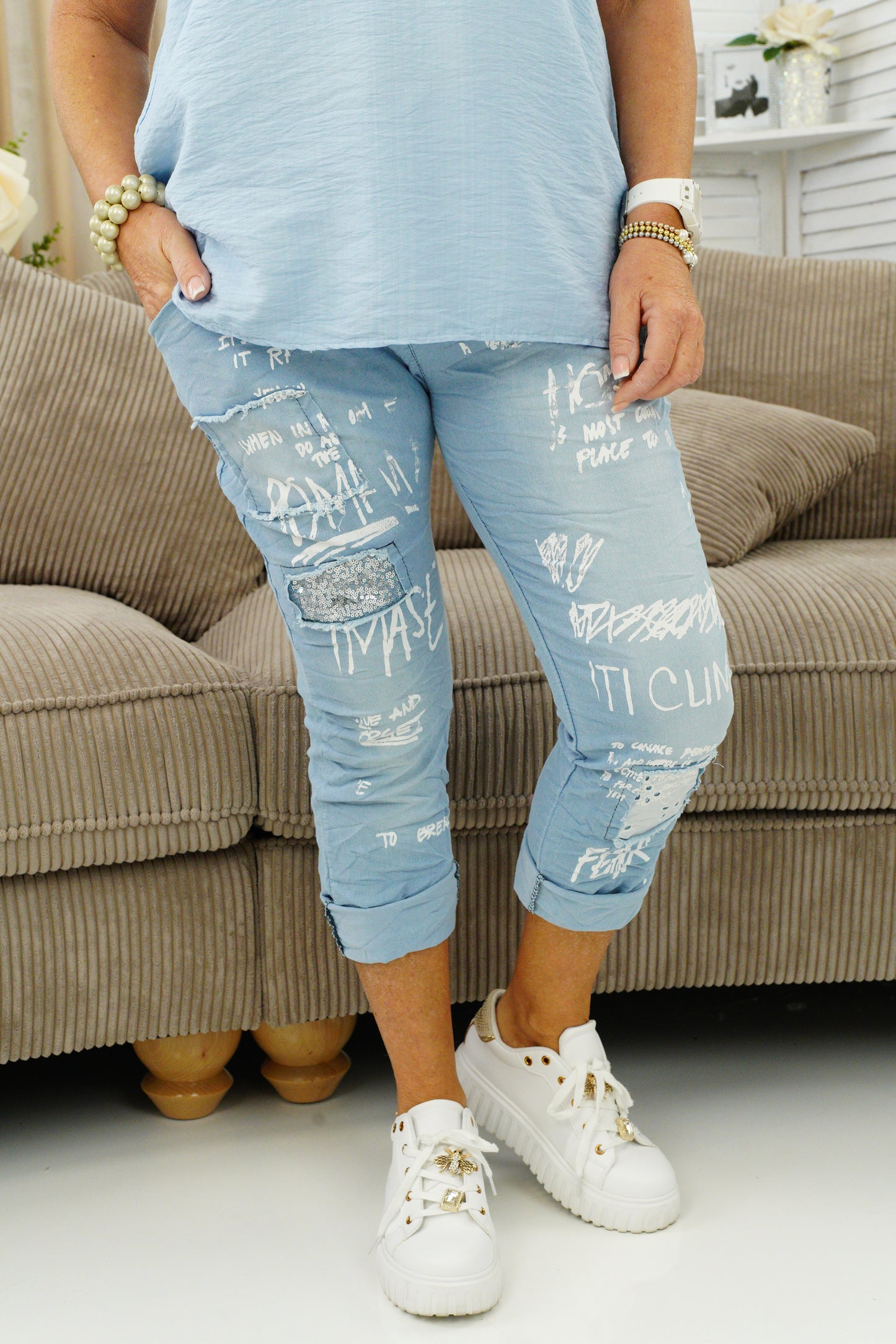 Joggpant in Jeans blau (38-42)