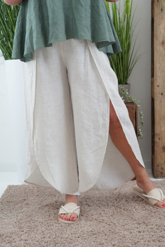 Leinenhose in Beige (38-42)
