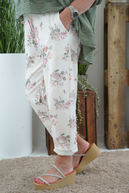 Hose in Ecru-Bunt (38-42)