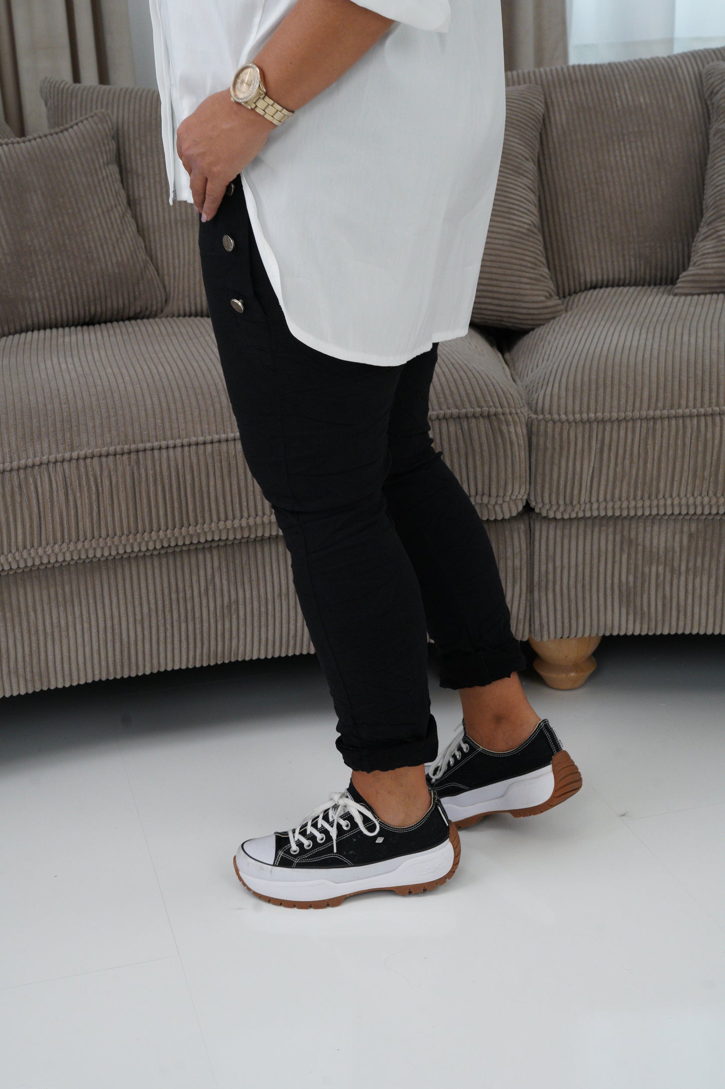 Joggpant in Schwarz (40-44+)
