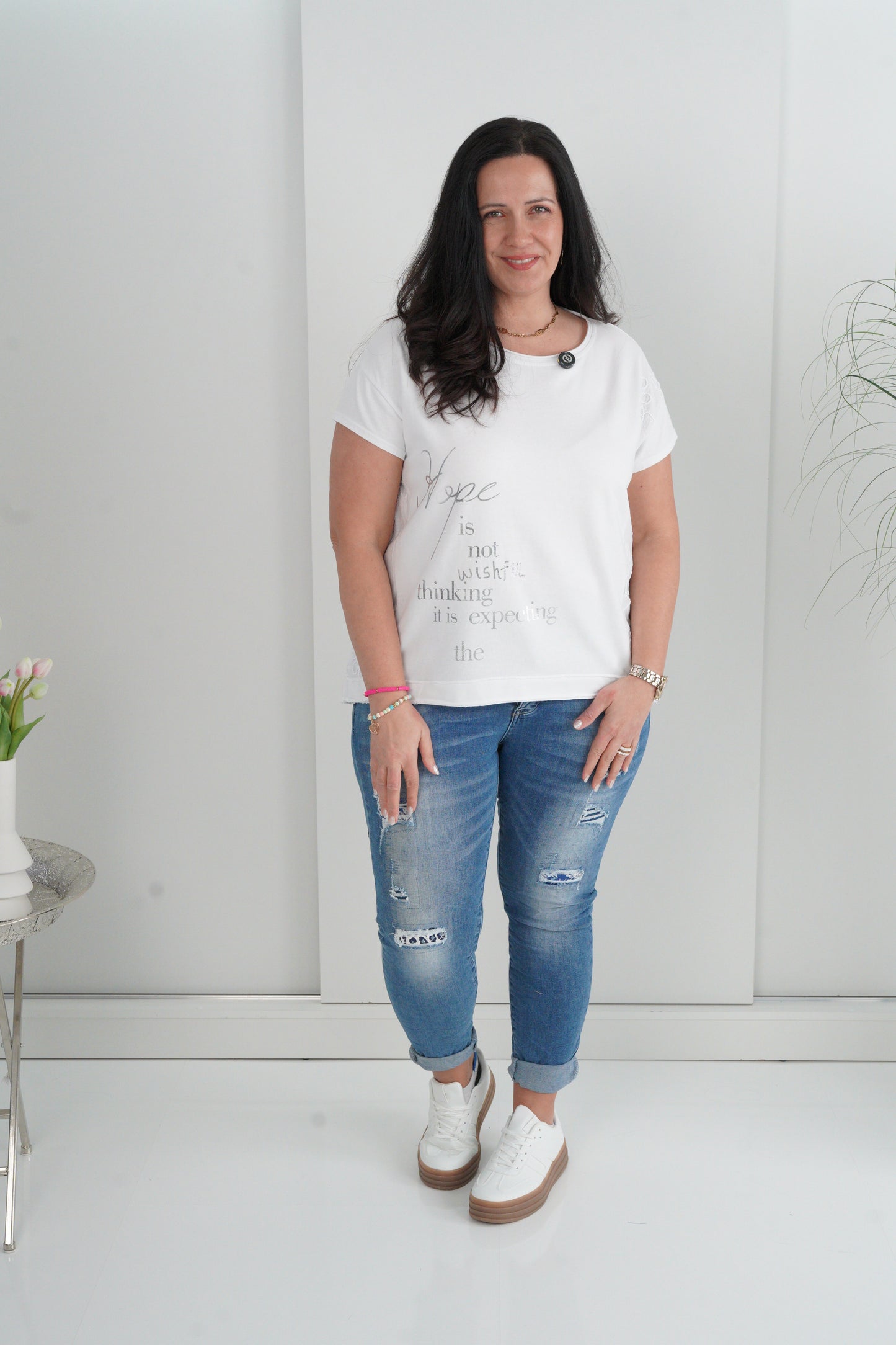 T-Shirt in Weiß (40-44)