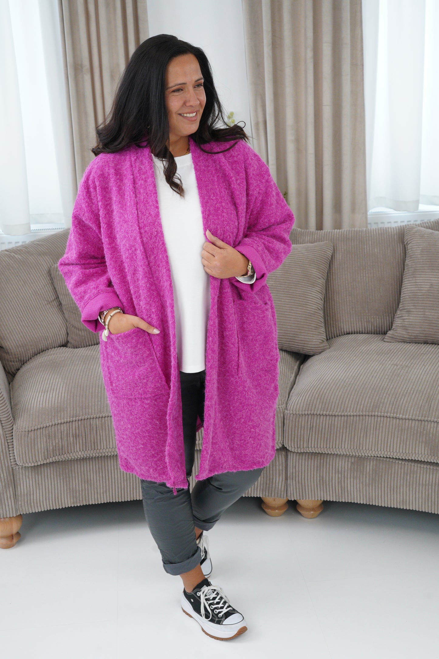 Strickjacke in Pink (44-48)